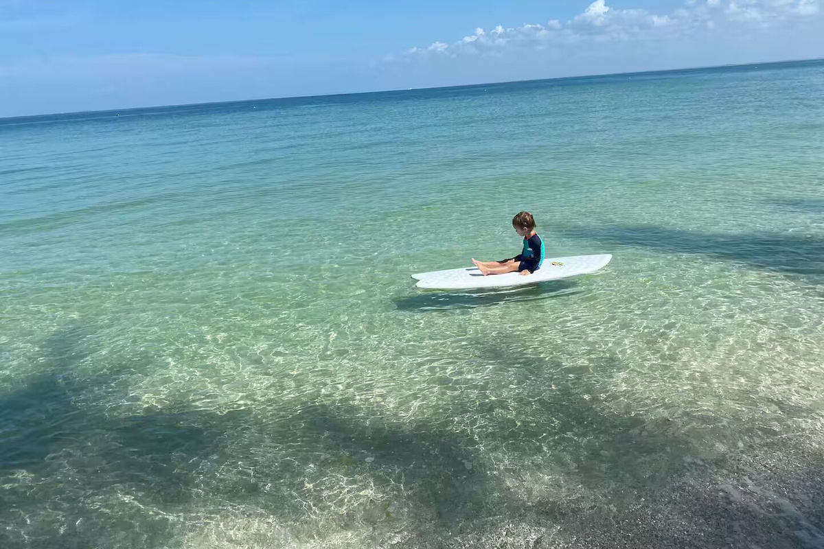 We provide beach toys including paddle boards! 