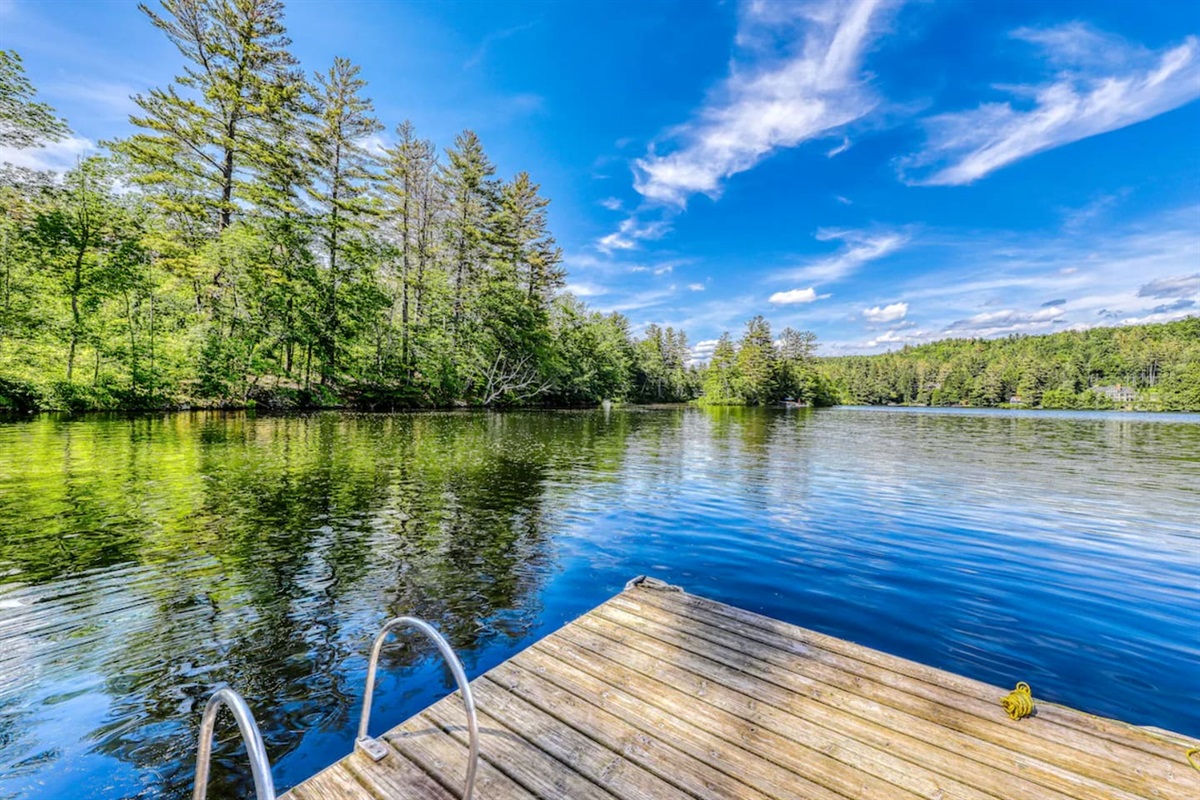 Enjoy diving off the dock into a beautiful lake ready for wonderful family memories! 