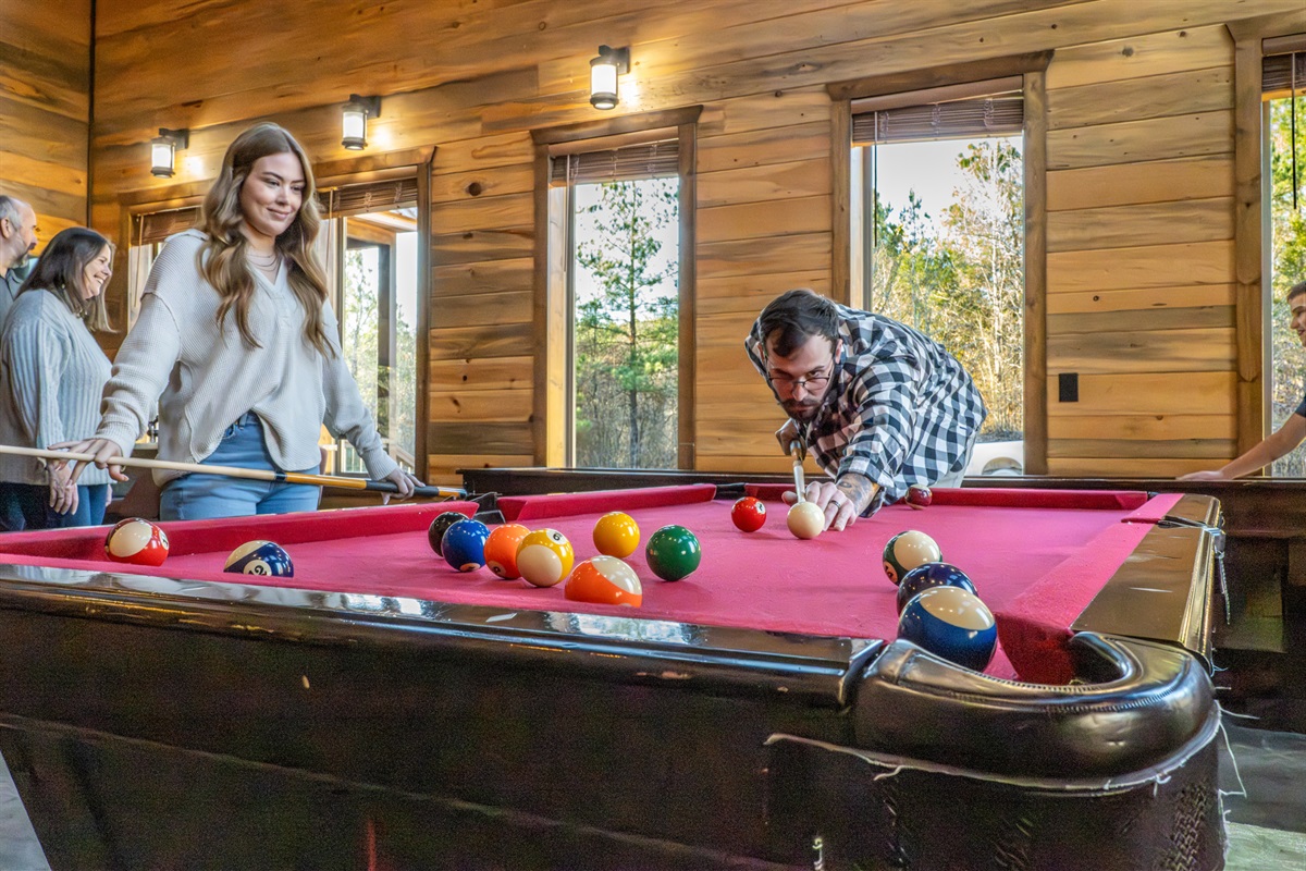 Pool table for family fun