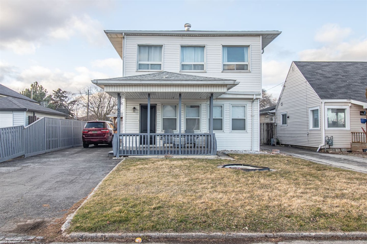 Park direct in front of detached garage