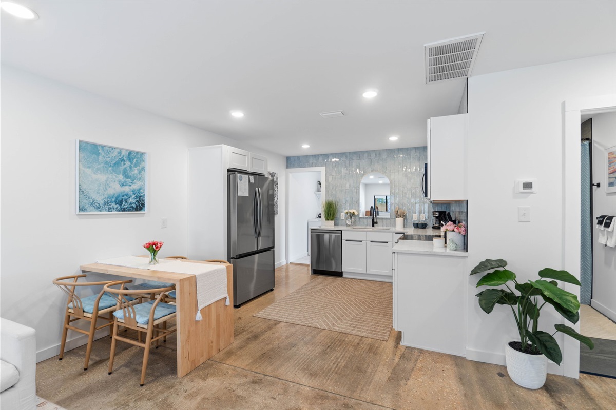 Small Serenity 2's open dining area and fully remodeled kitchen!