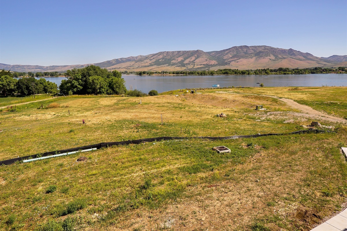 Peaceful shoreline of nearby Pineview Reservoir