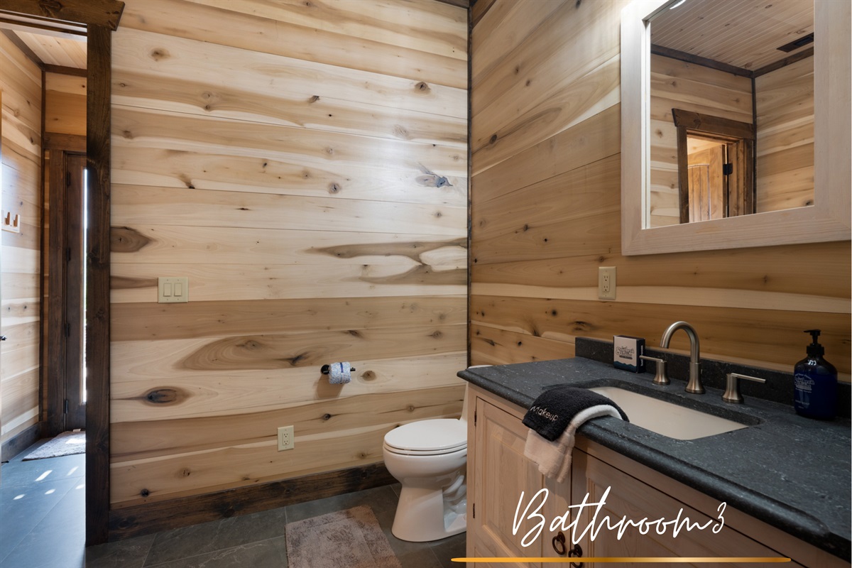 Refresh in this third bathroom, thoughtfully designed with comfort in mind.
