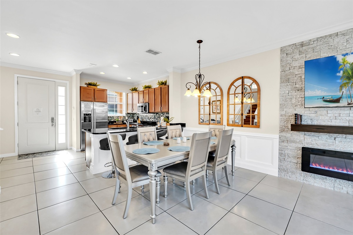 Living room overlooking the dining area