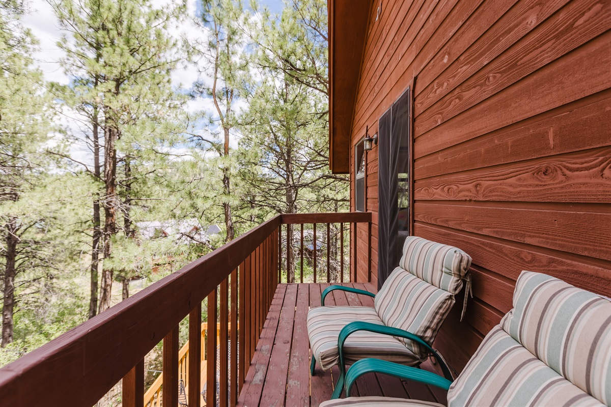 Small deck from the upstairs loft