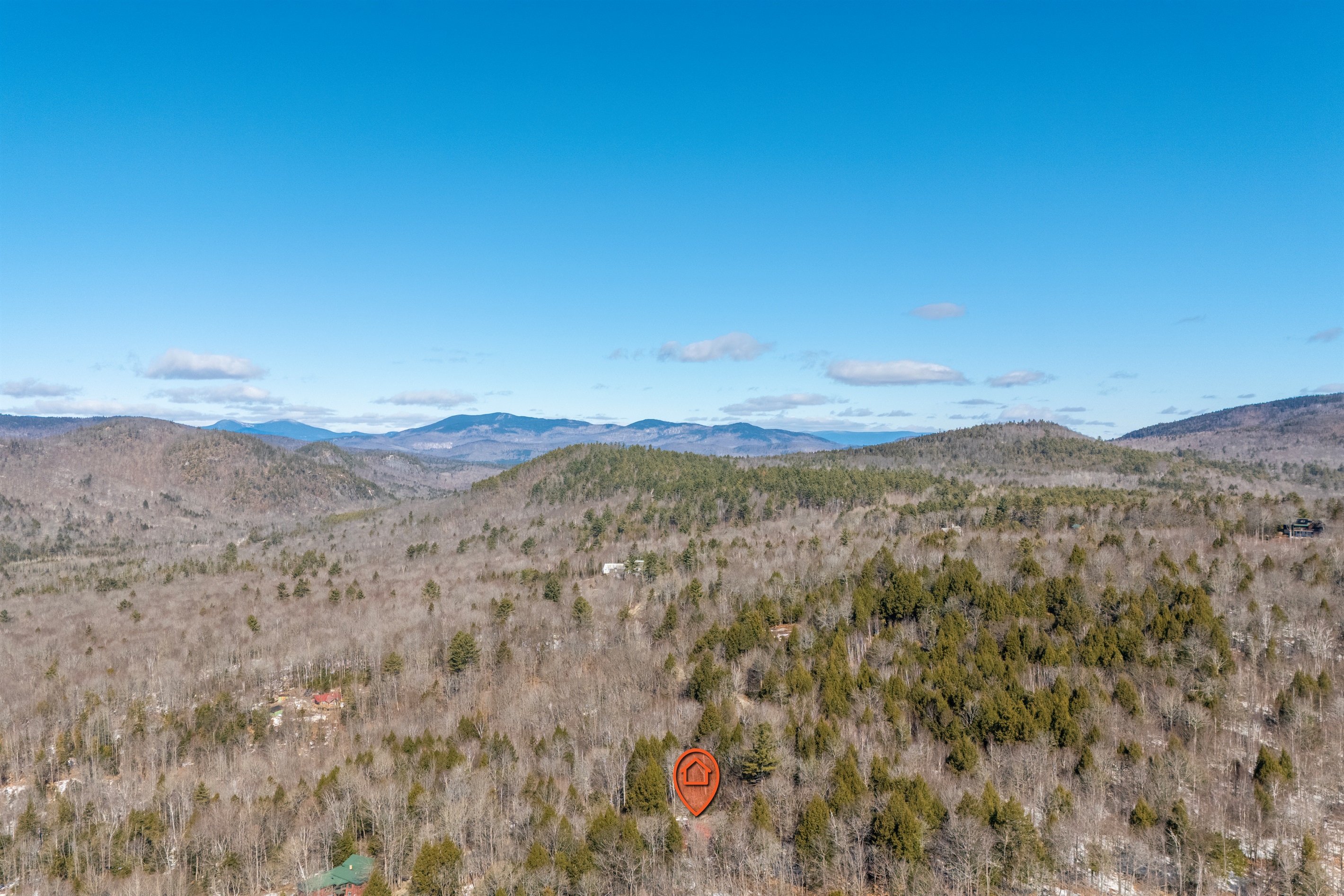 See the full layout of the home and surrounding space from above.