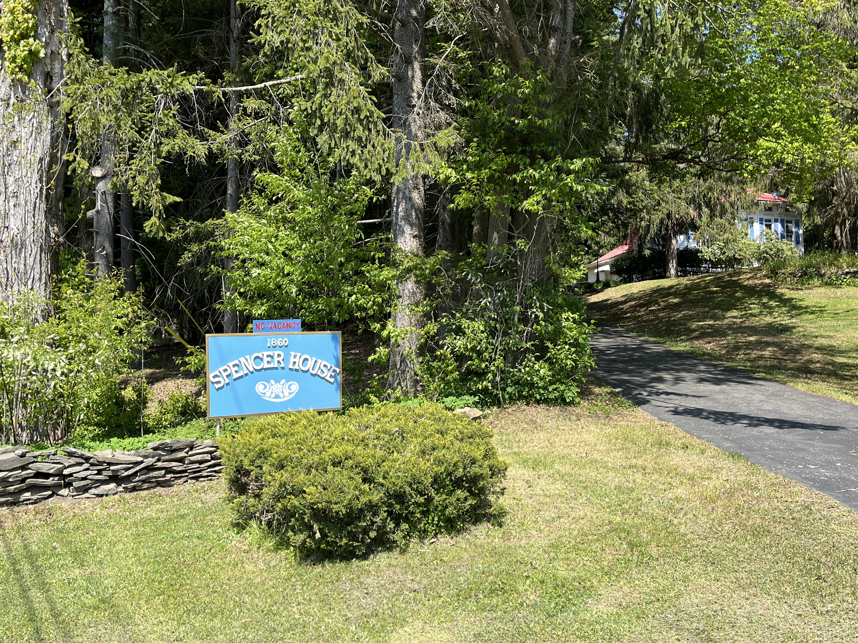 1860 Spencer House - sign as you enter the driveway.