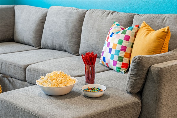 New sectional transforms into a sofa sleep when additional sleeping space is needed