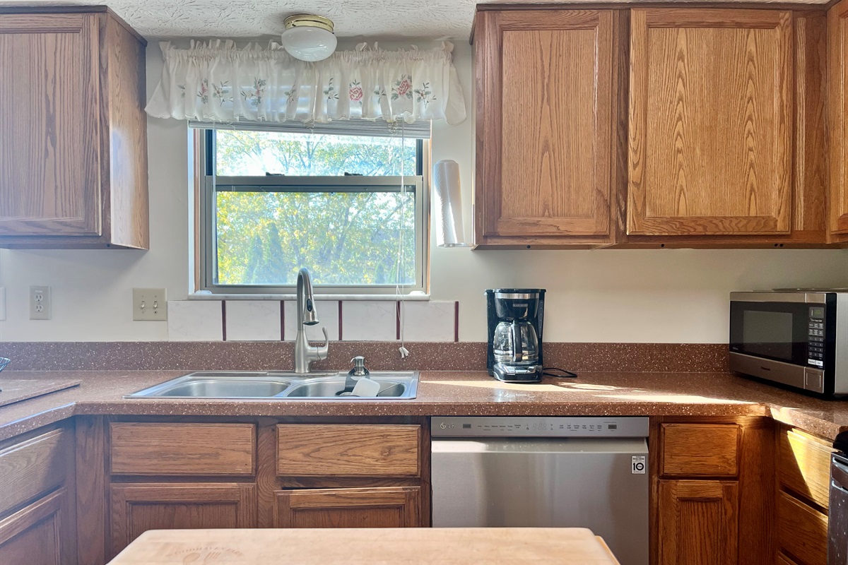 The well-stocked kitchen