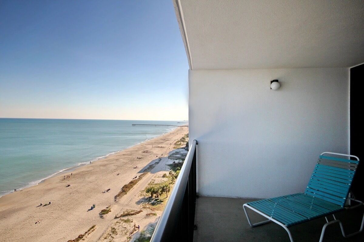 Large oceanfront balcony