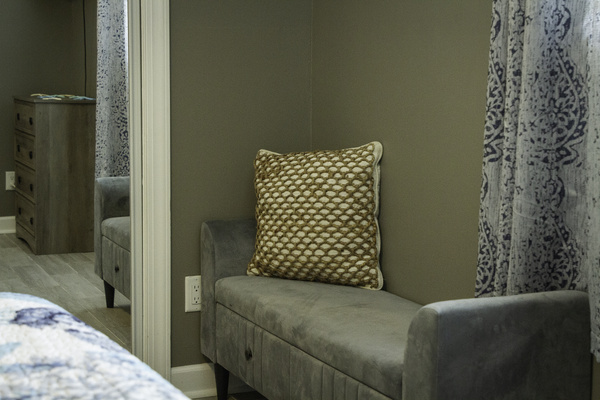 A view of the sitting area in the master bedroom