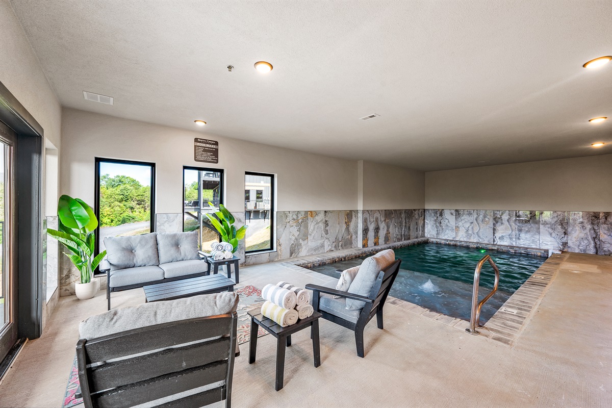 Enjoy the heated indoor pool.