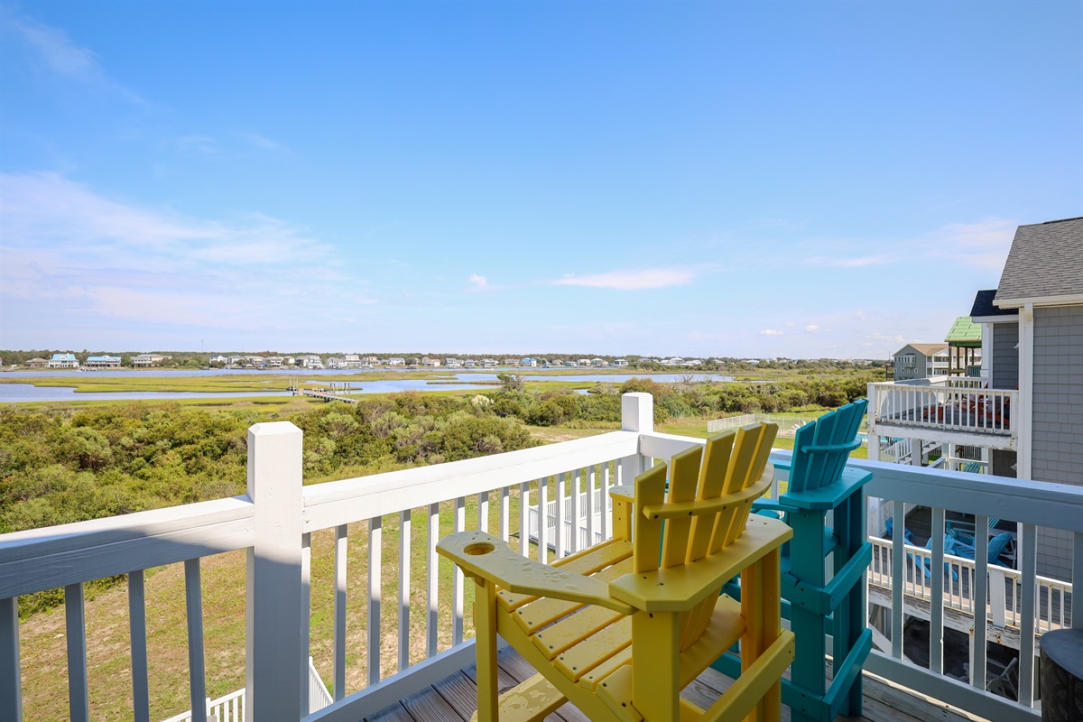 Seating area on the deck