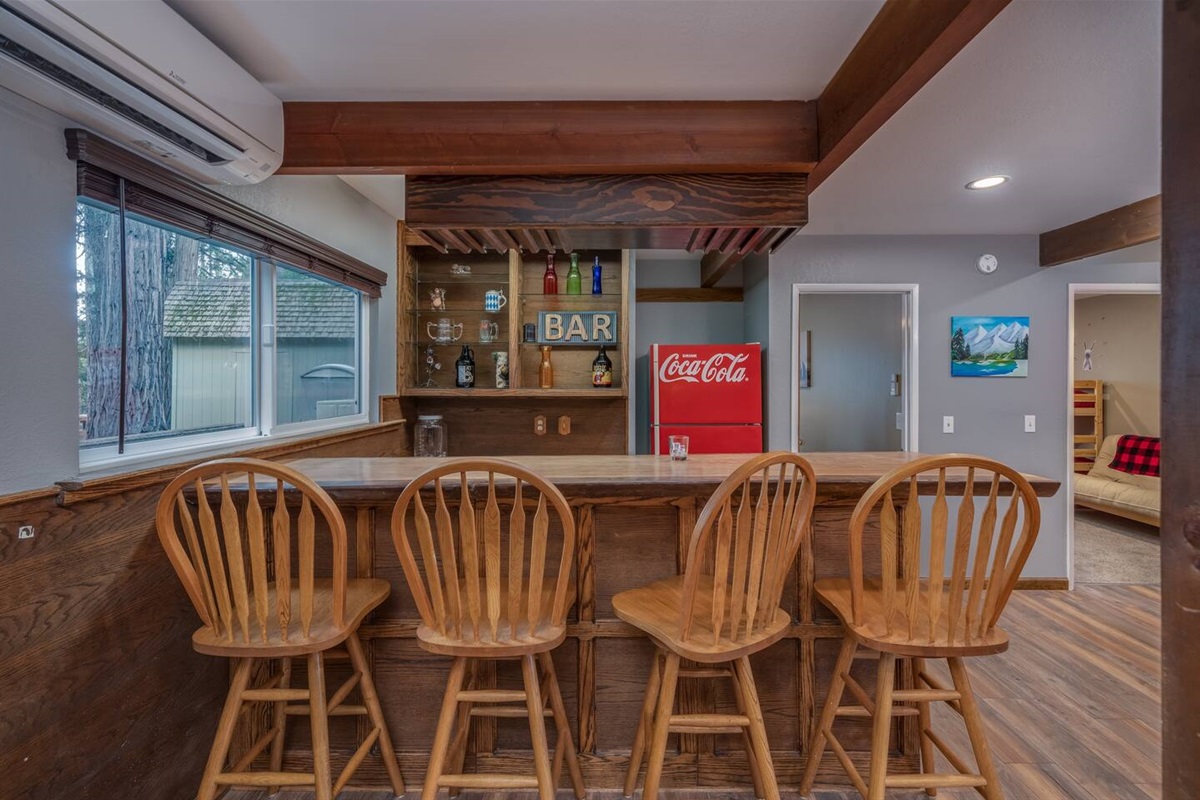 Game Room- Bar with sink and extra fridge