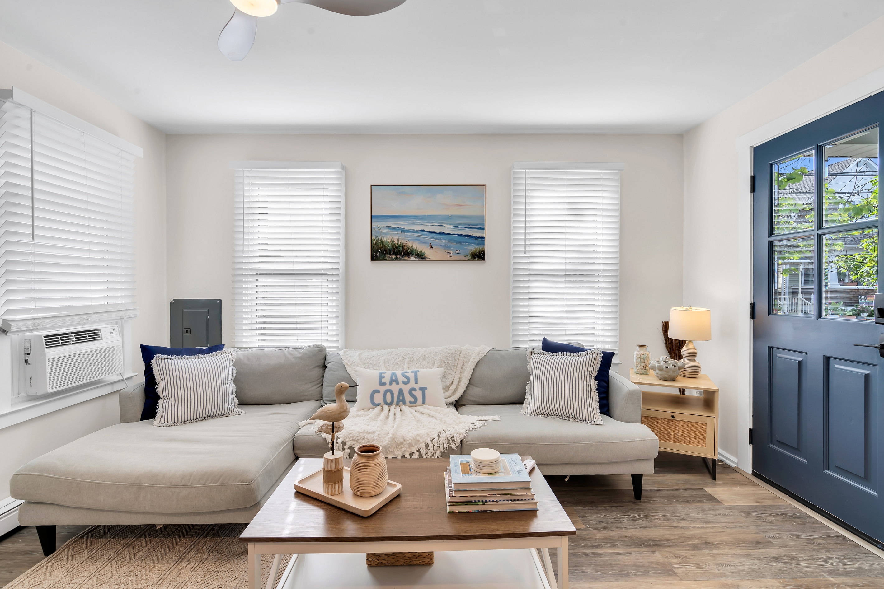 Drop your bags, kick your feet up and stay a while. This is where you will end the night, sunk into the sectional with a movie on and the salt air still in your hair.