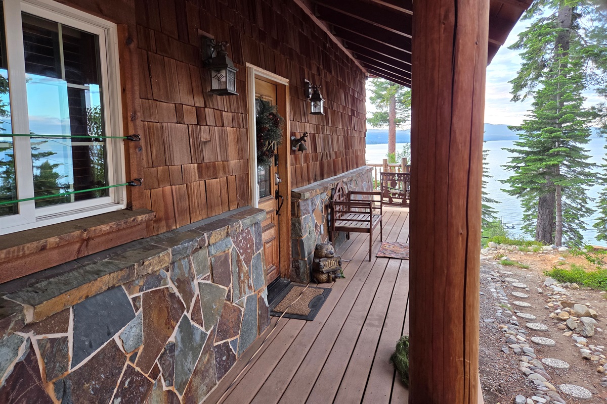 Our protected from door area helps entry during snow and rain.