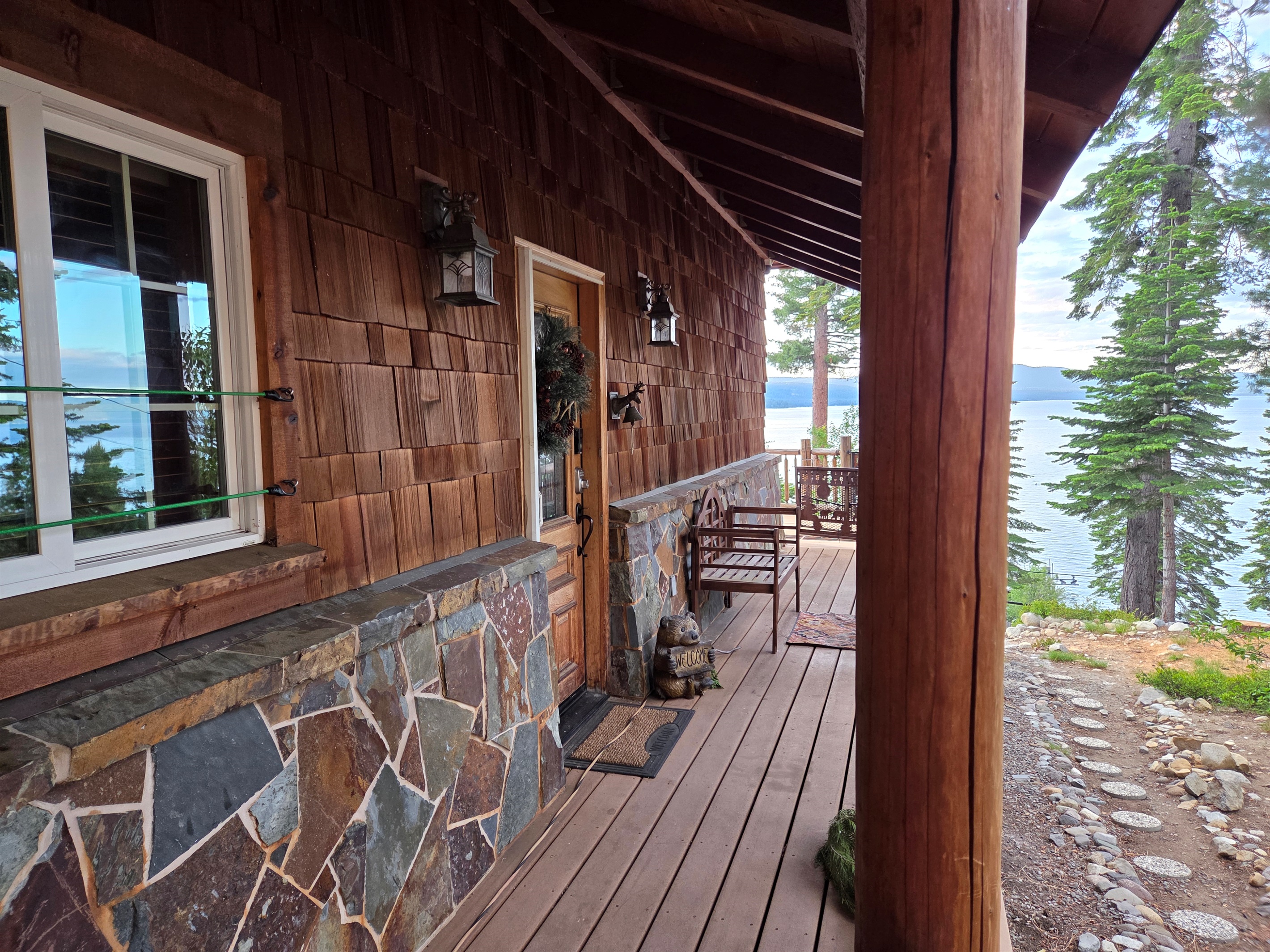 Our protected from door area helps entry during snow and rain.