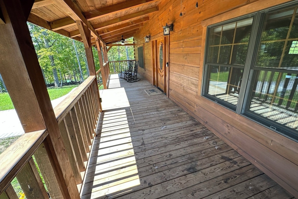 Front Porch with 2 Rocking Chairs 