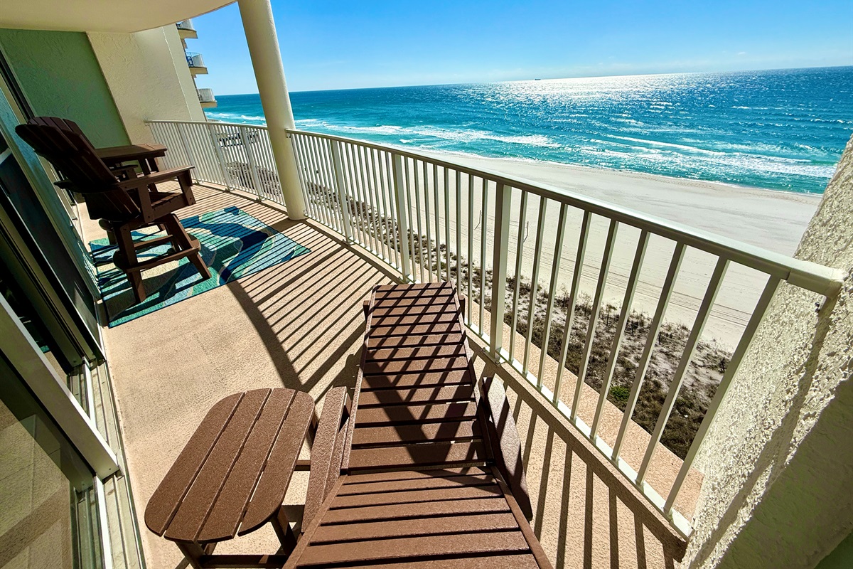 New adjustable Polywood sun lounger and side table set.