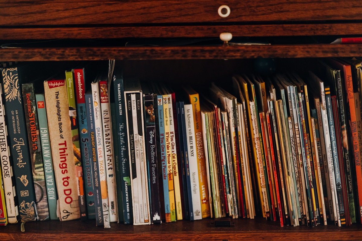 Child book selection.