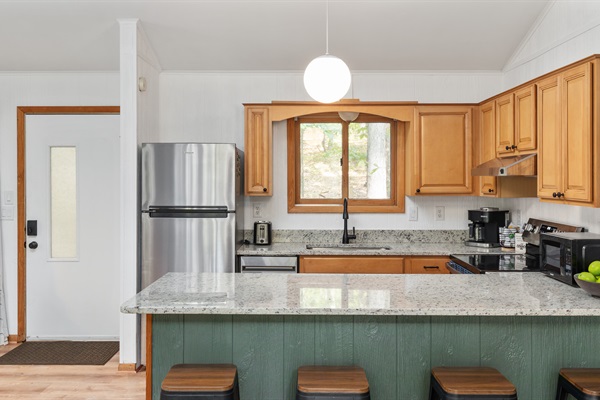 A kitchen for every guest—from morning coffee to kid-approved dinnerware, you're all set! 
