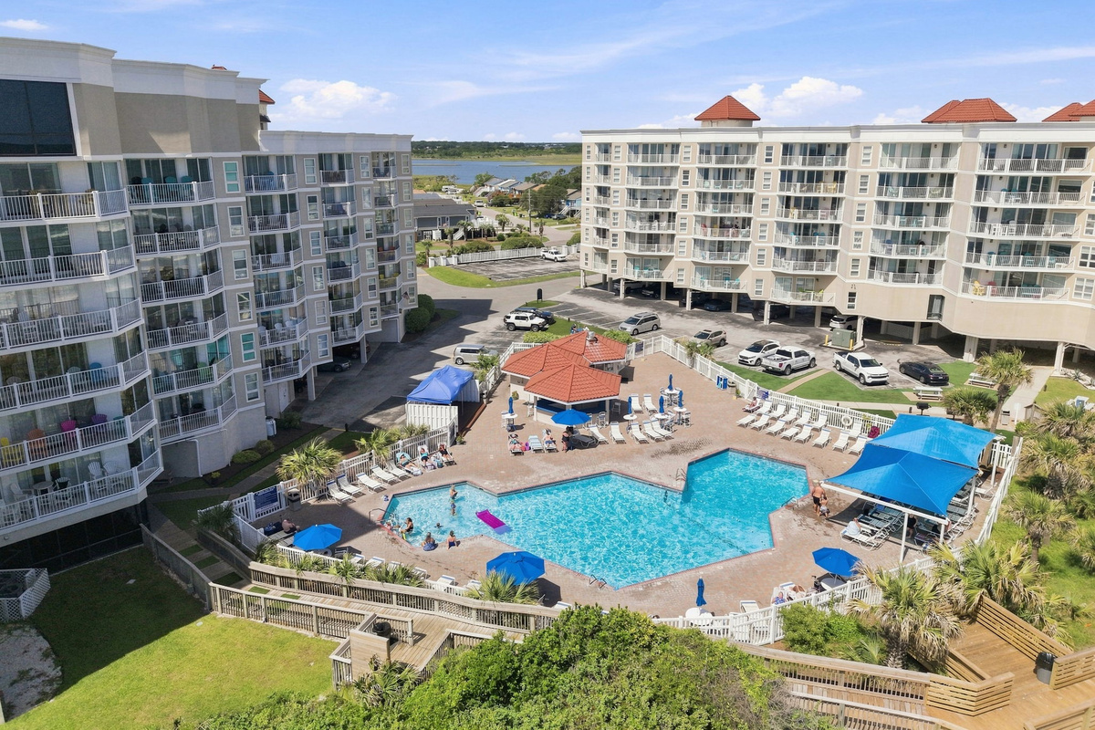 Bright, open courtyard views with the sparkling pool right at the heart of the resort.