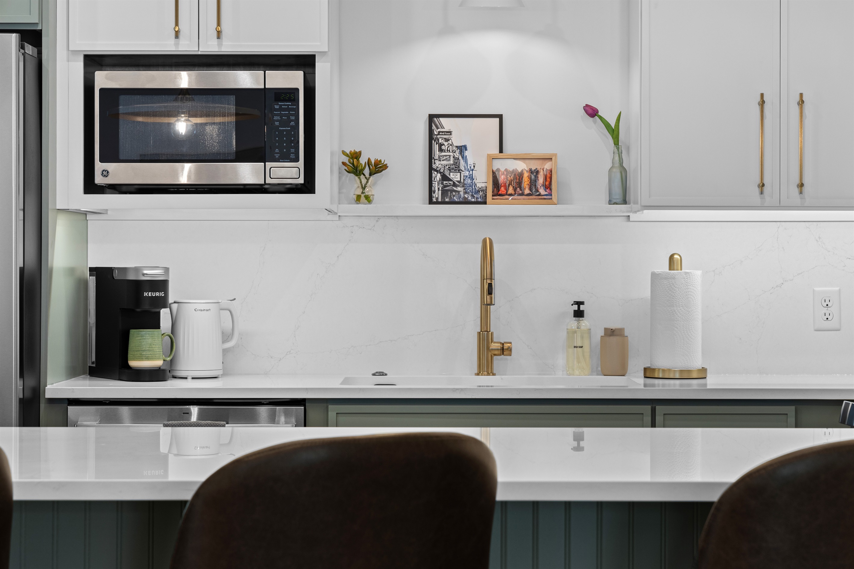 Modern finishes will make you actually want to spend time in the kitchen.