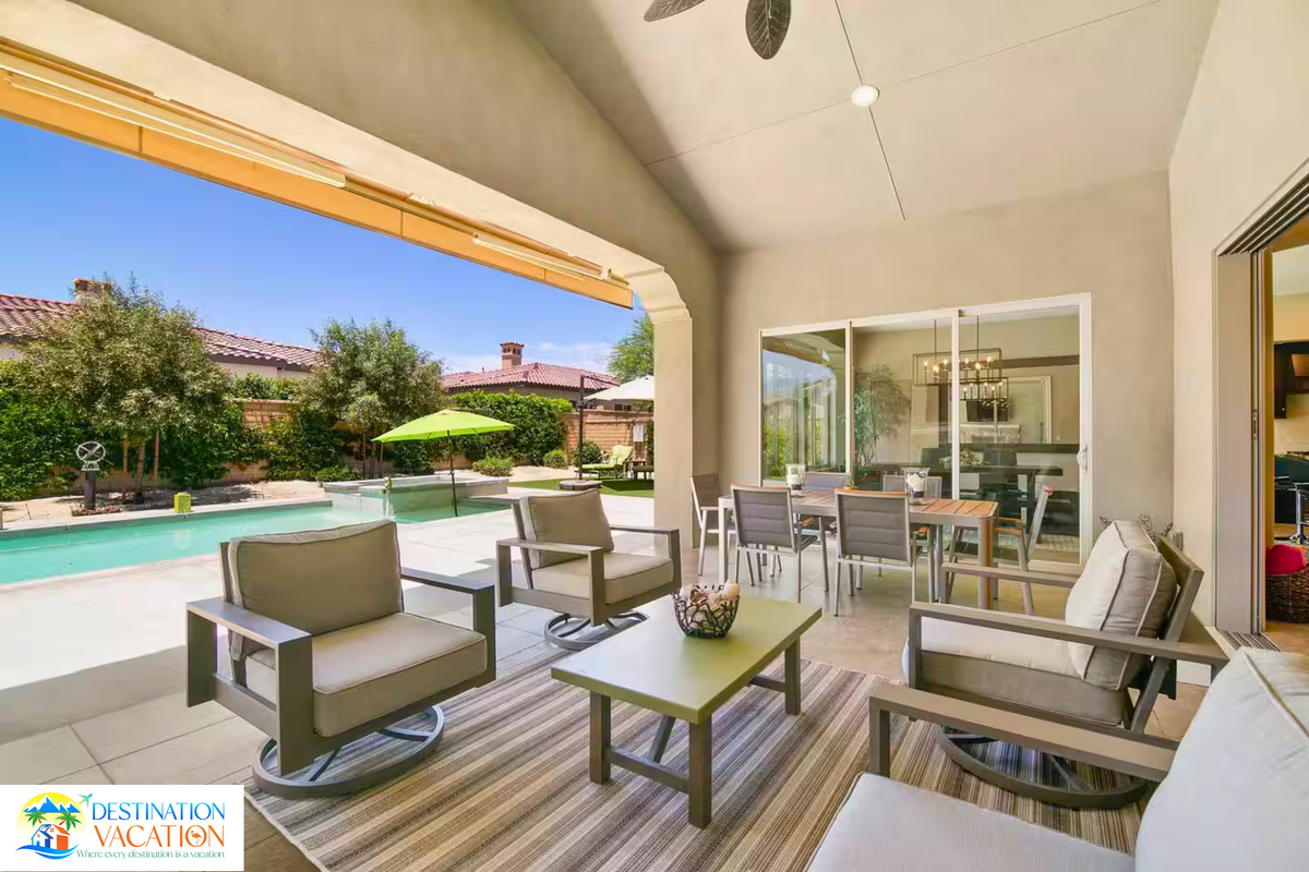 Relax indoors while soaking in serene outdoor surroundings.