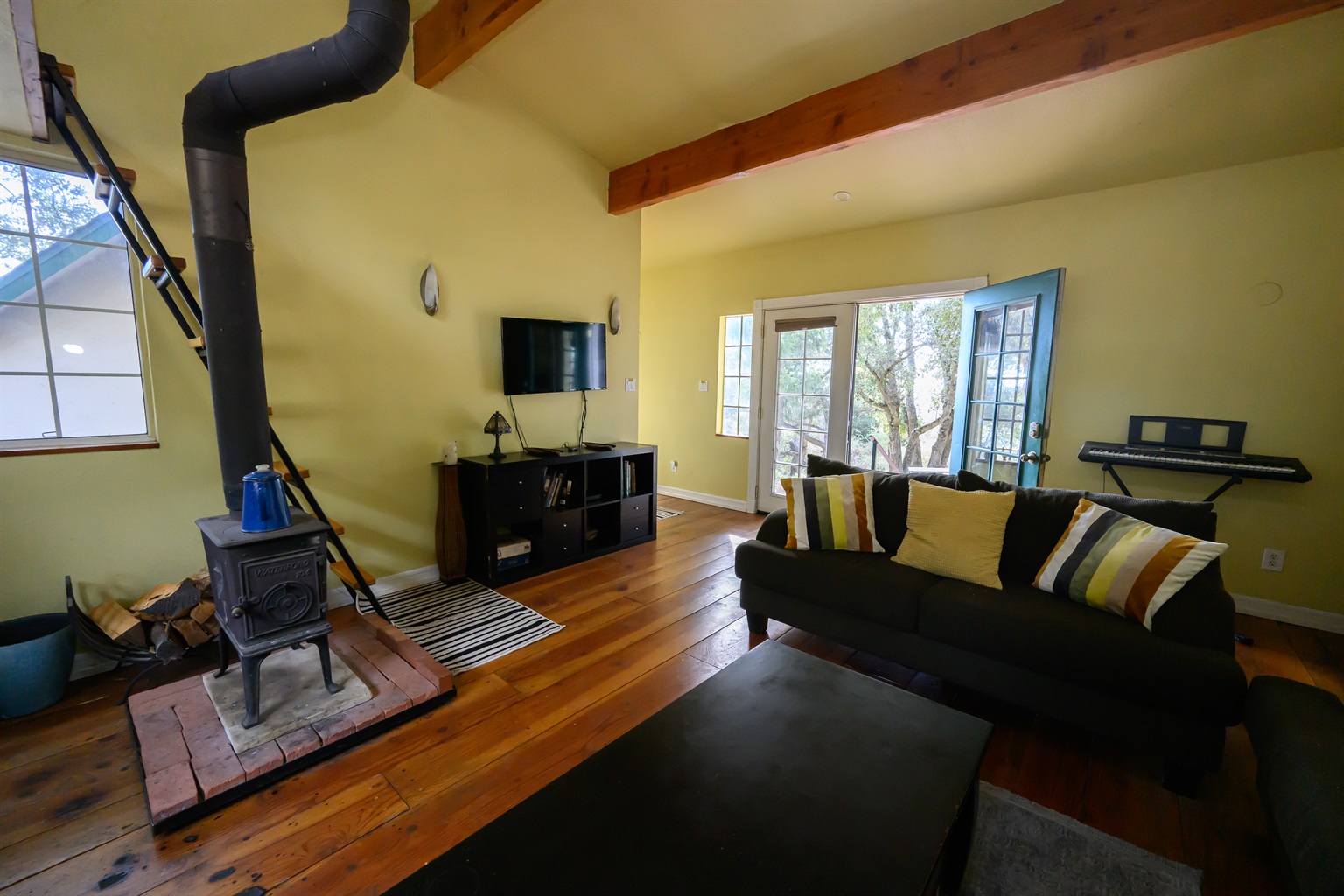 Cozy Rustic Fireplace in the Living Room