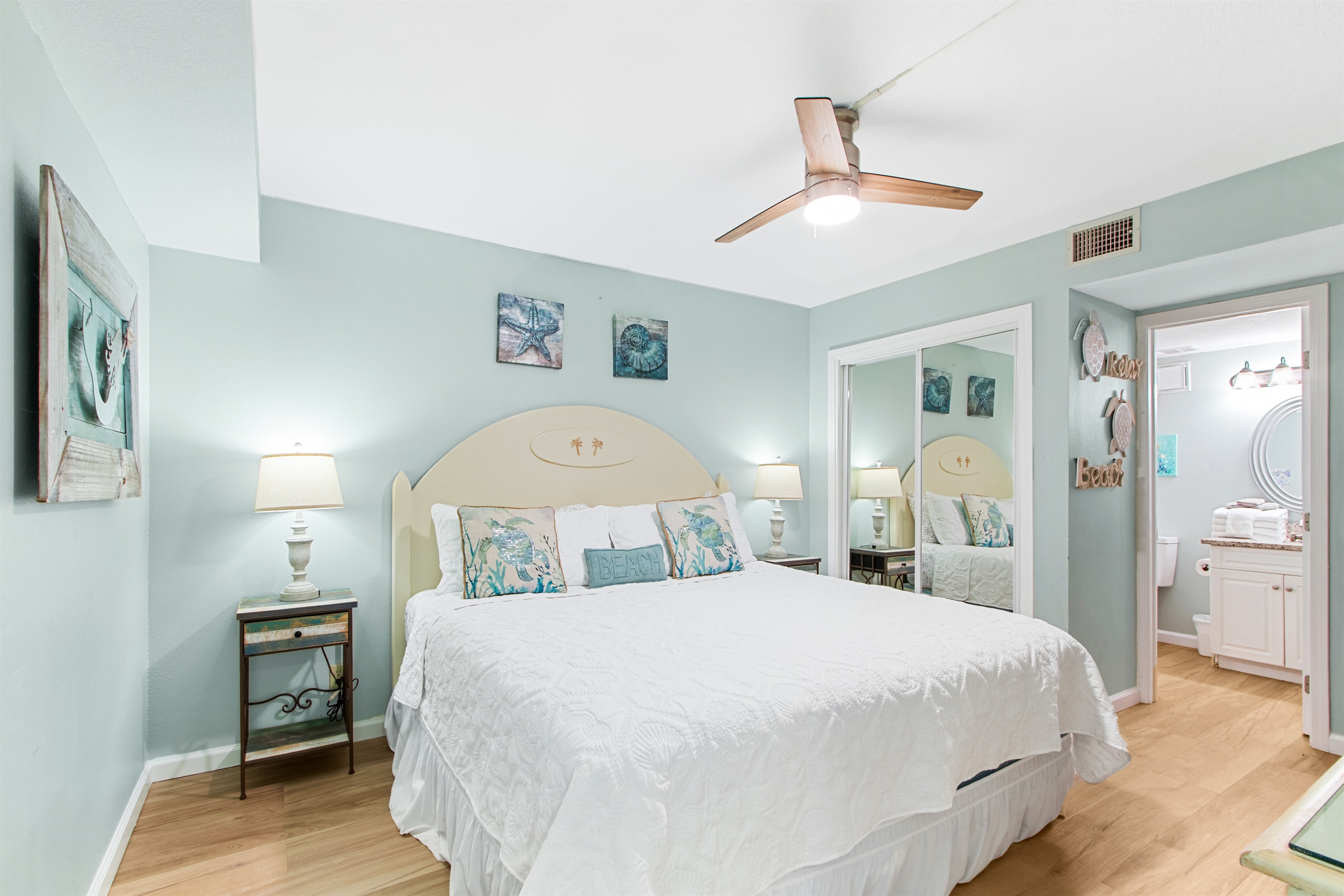 Master bedroom with attached bath 