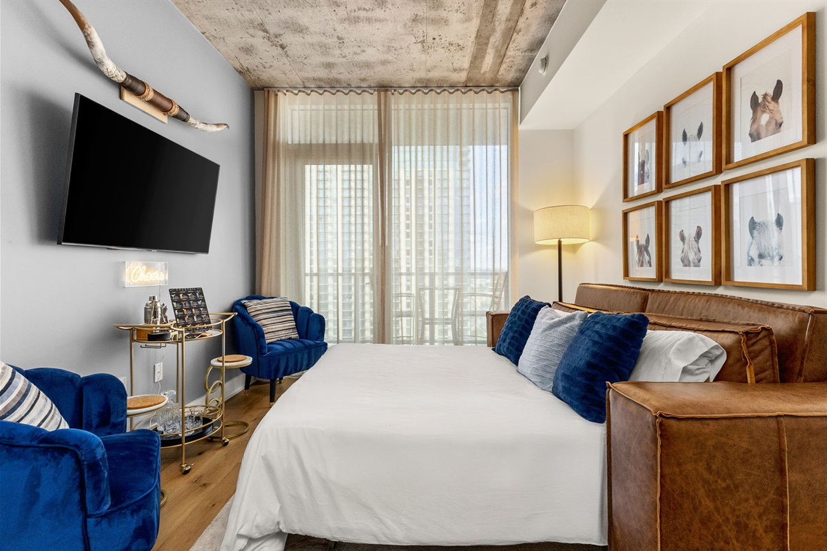 Comfy pullout bed options in the living room