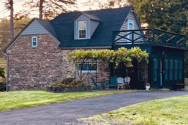 The original farmhouse has grown with additions added by each generation since the 1700s  
