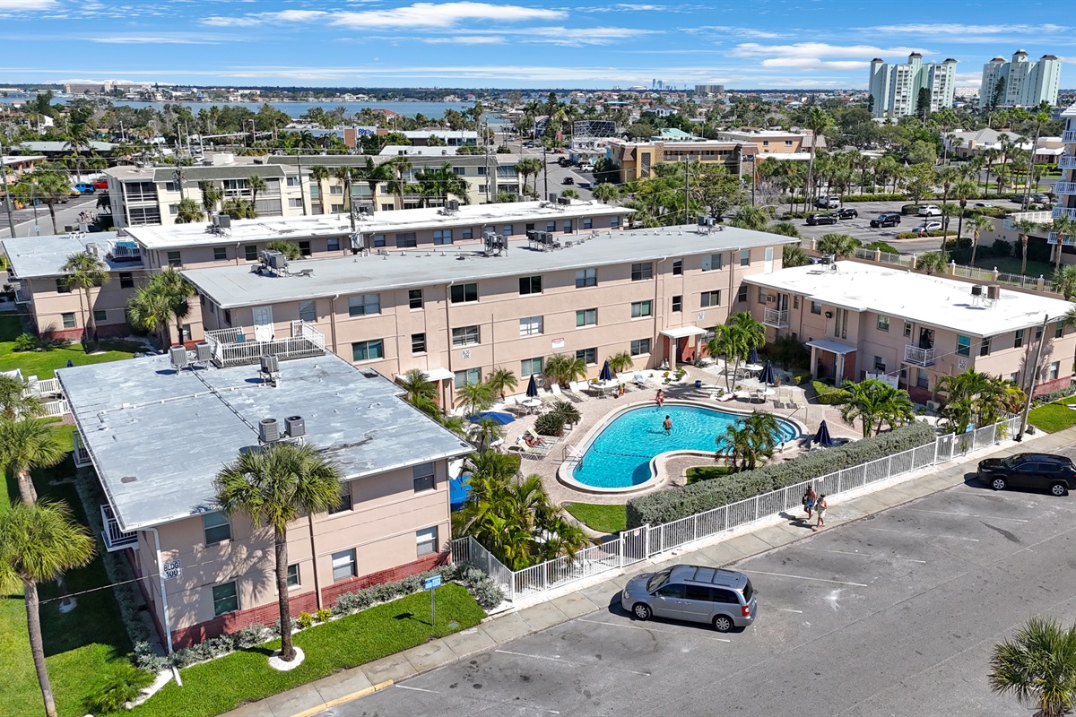 Beach View and pool view room from the living room and 2nd bedroom windows!