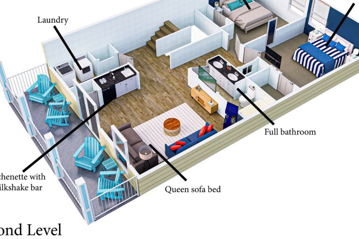 Second level floor plan