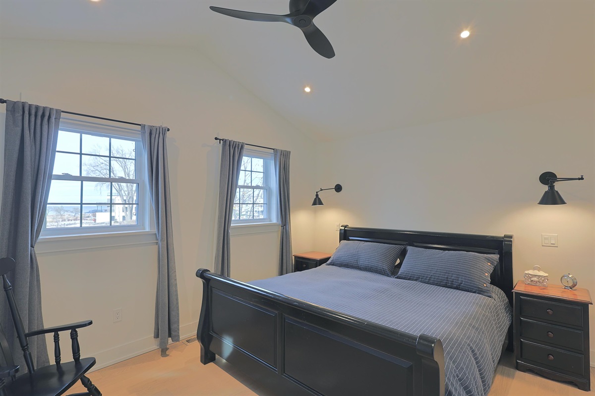     &ldquo;Sink into luxury after a day at the beach in this peaceful and beautifully appointed bedroom.&rdquo;