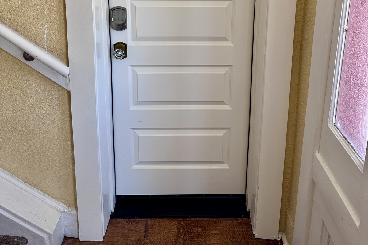 Your private Prescott retreat features a separate entrance, ensuring you can come and go with ease and privacy. The heavy solid core doors minimize noise.