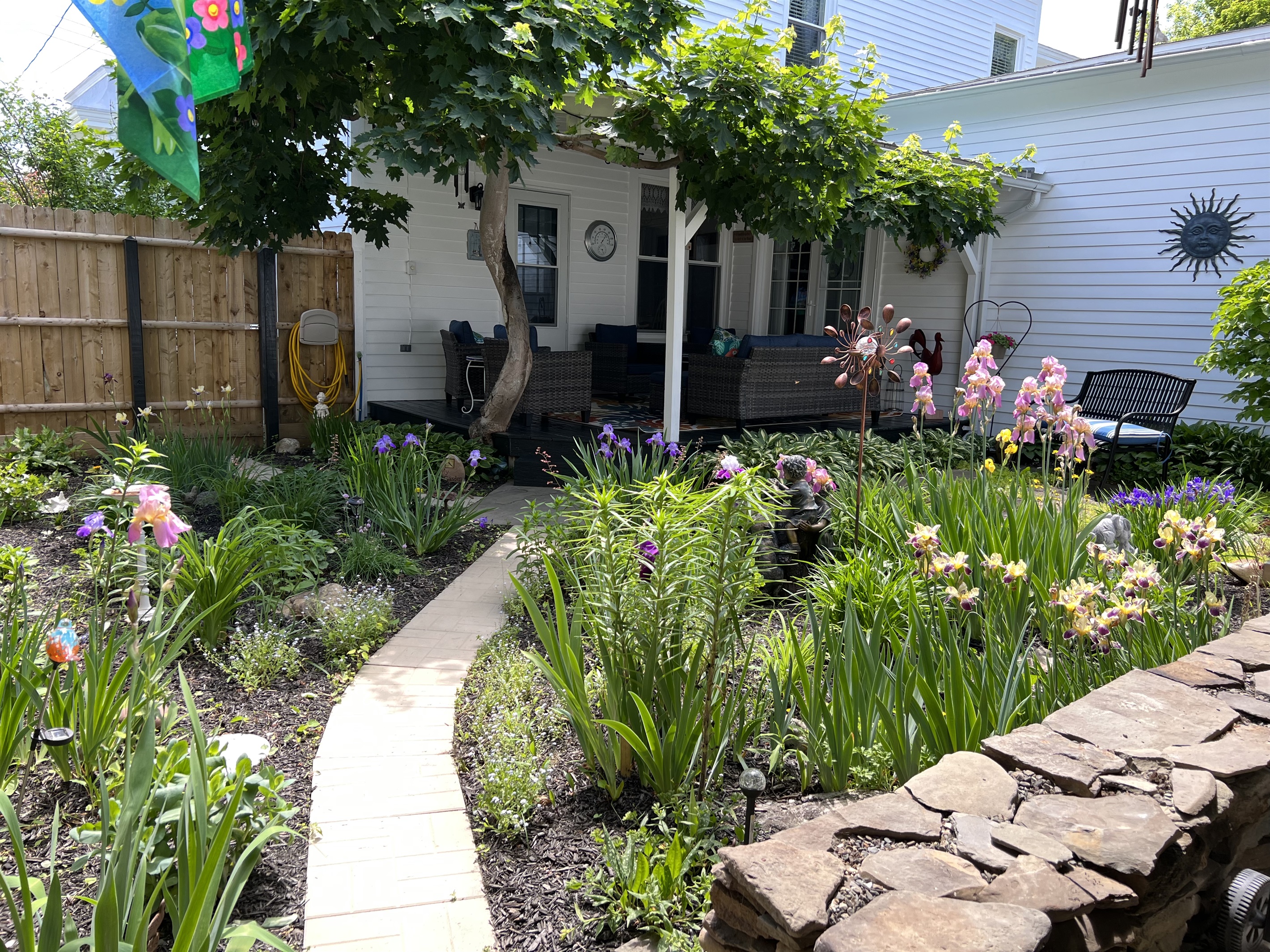 Gardens in back courtyard