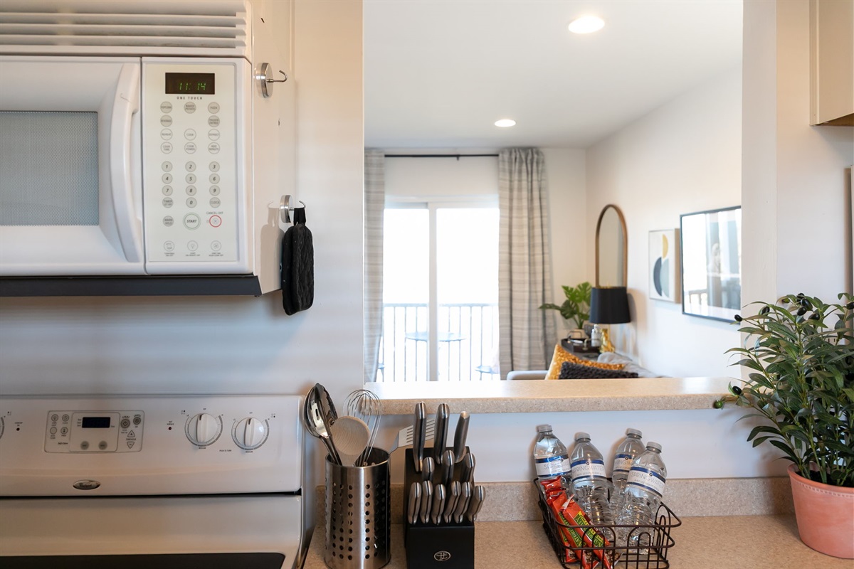 View the river from the kitchen