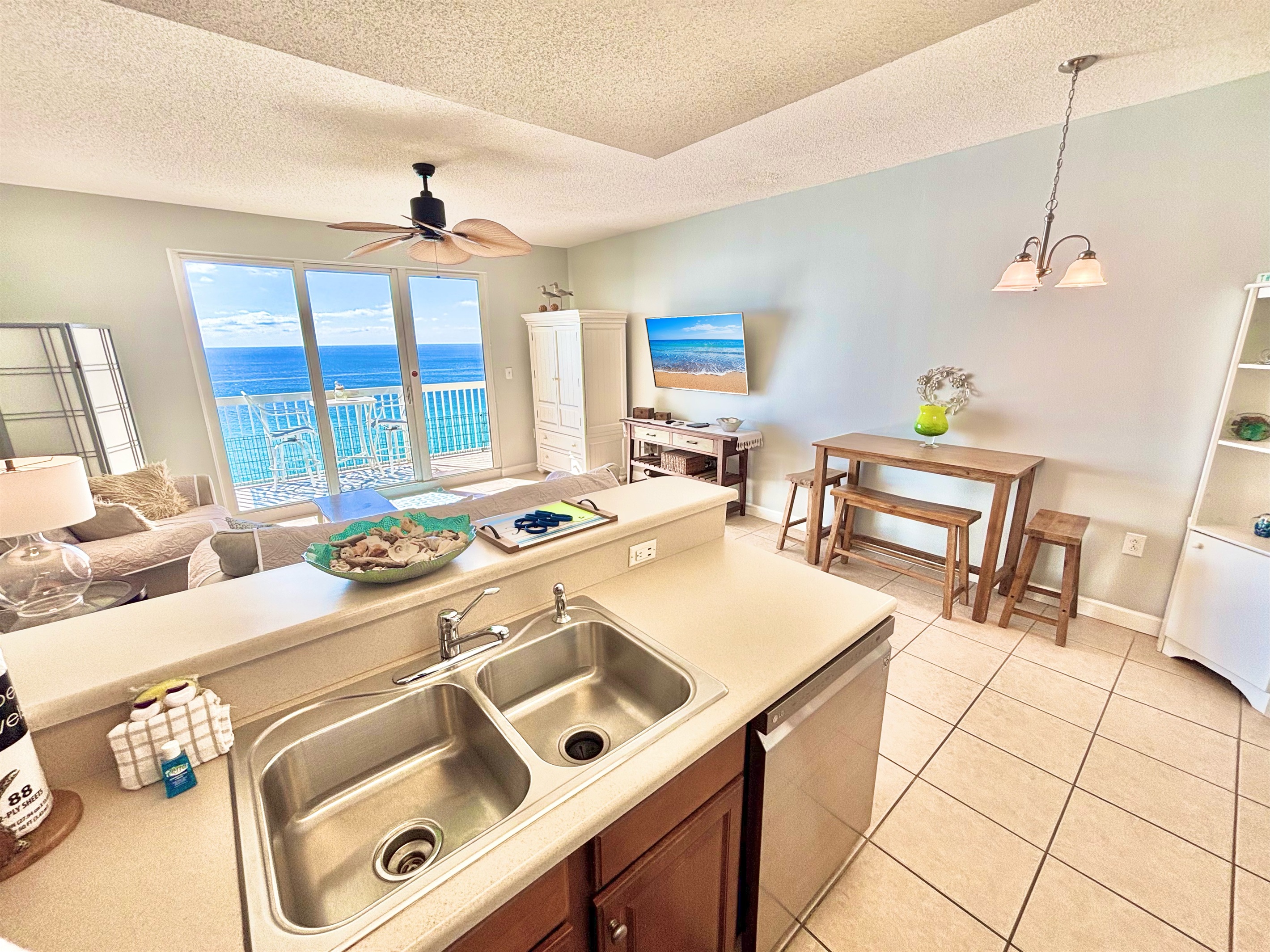 Cook while enjoying an ocean view!