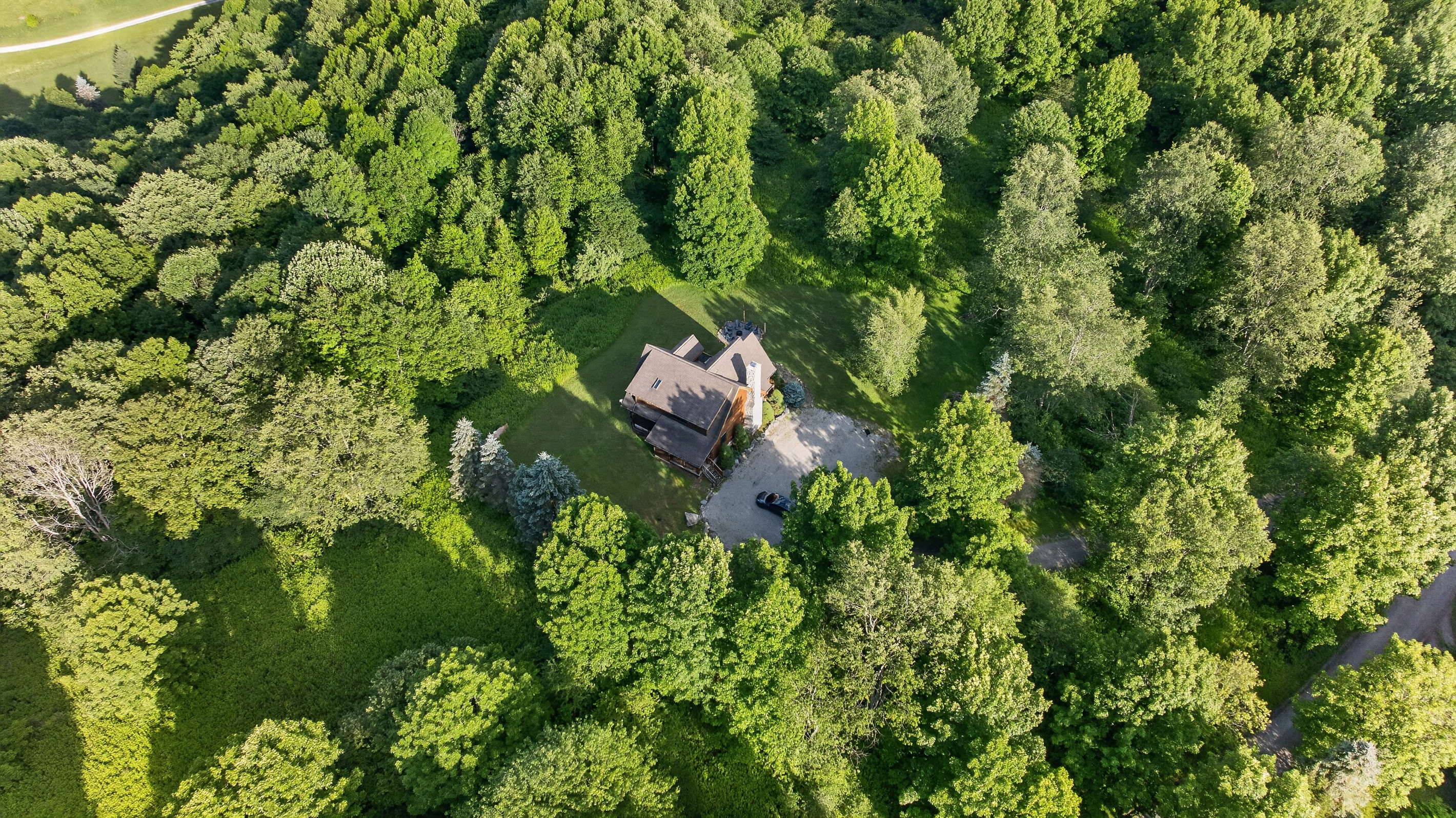 Surrounded by woods - the perfect getaway.