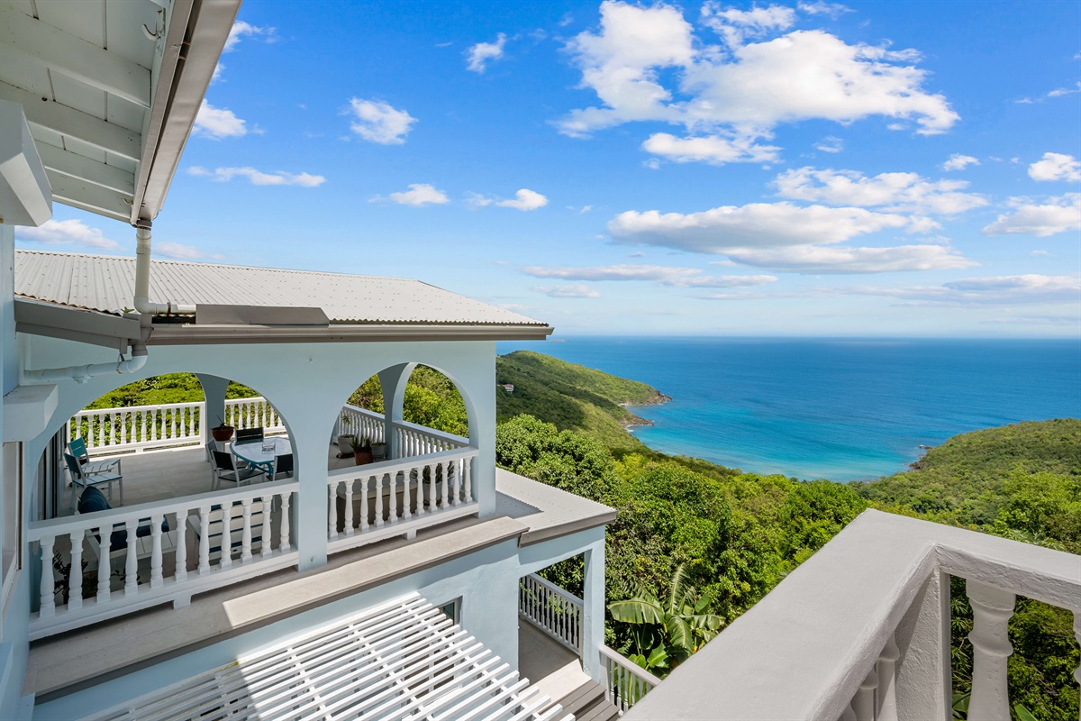 View from the primary bedroom balcony.