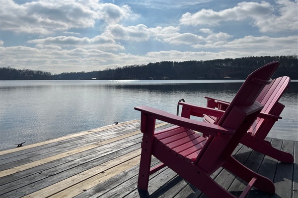 Seating with a lake view
