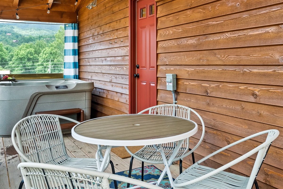 Have a little picinic or tea party on the back deck.