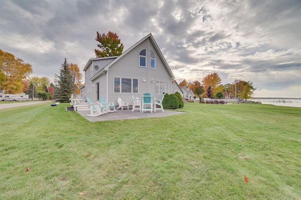 Lakeside house view