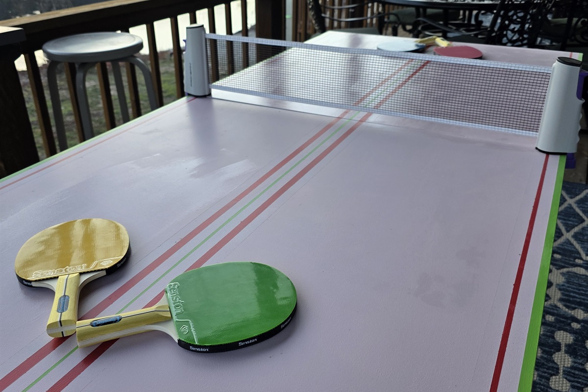 Ping pong table with a view