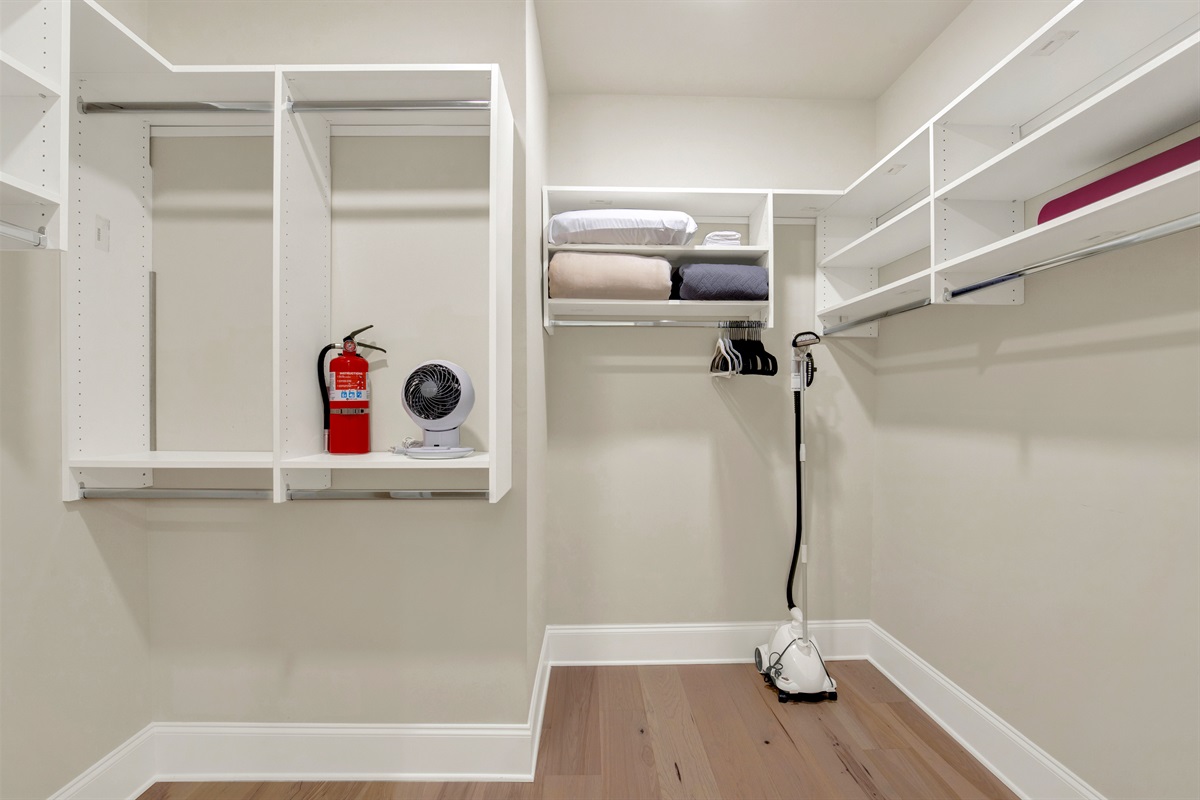 Primary King size closet in ensuite bathroom