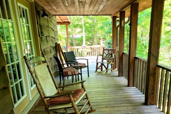 Back deck. Large wrap around deck fully enclosed