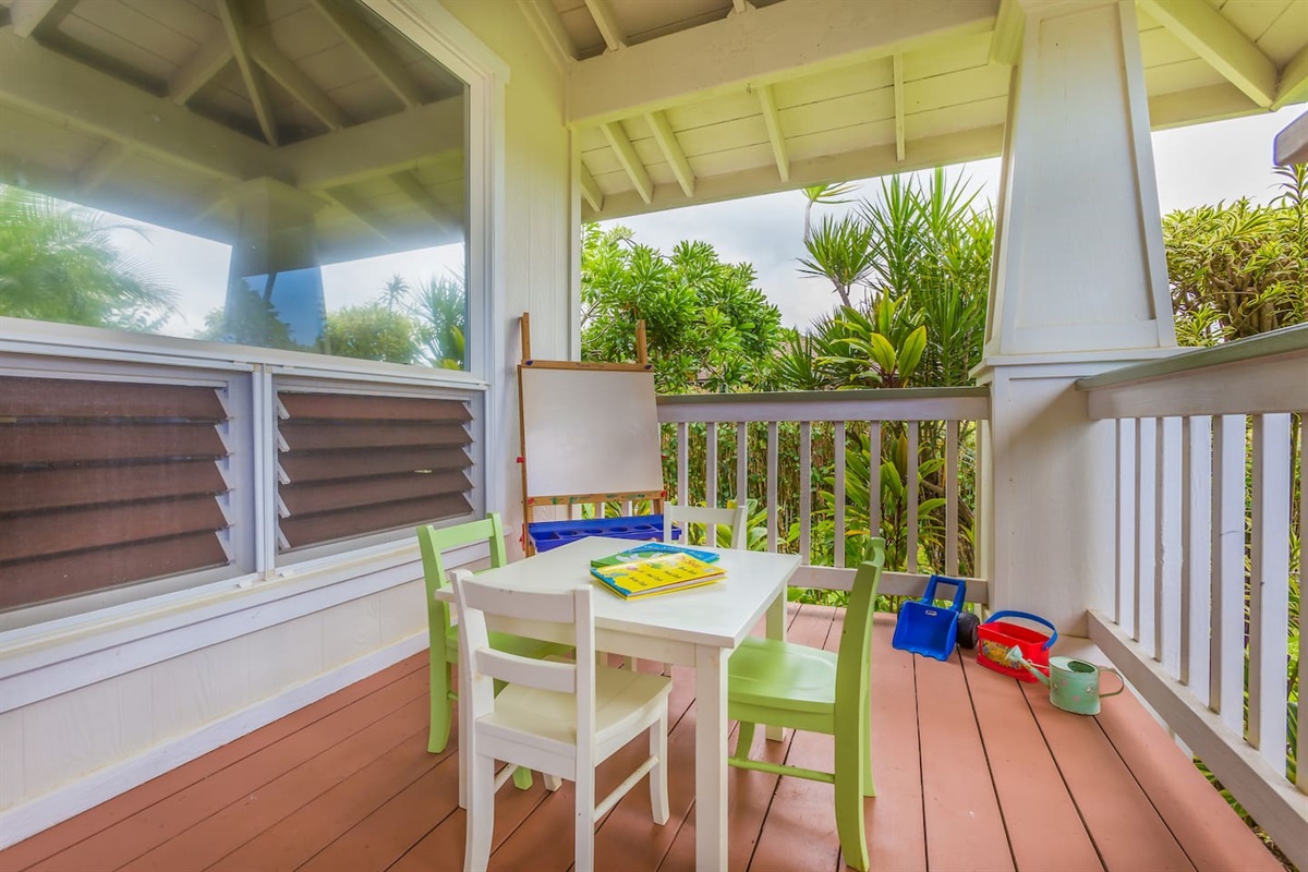 Children's play are on front lanai