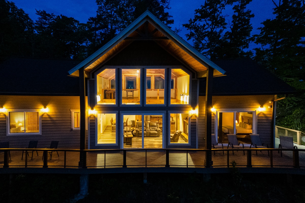Nighttime View of the Cabin