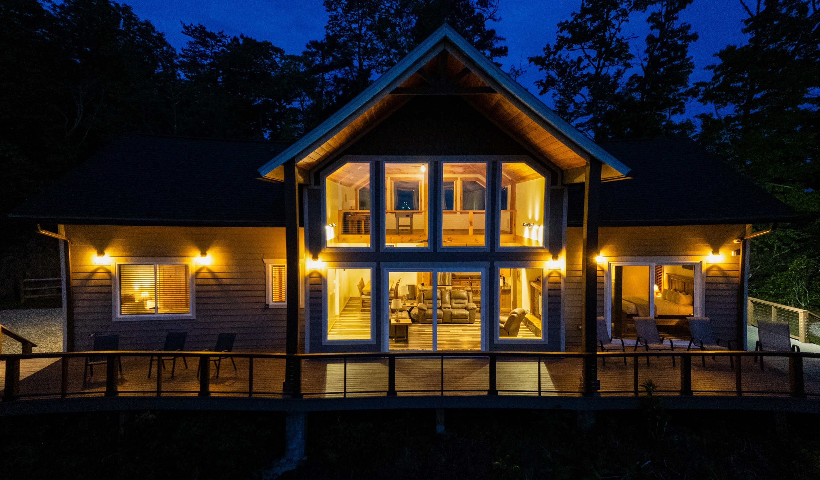 Nighttime View of the Cabin